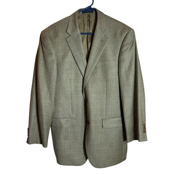 Lauren Ralph Lauren Other - Lauren Ralph Lauren Men's Blazer Silk Wool Blend Brown Check Pattern, 38R